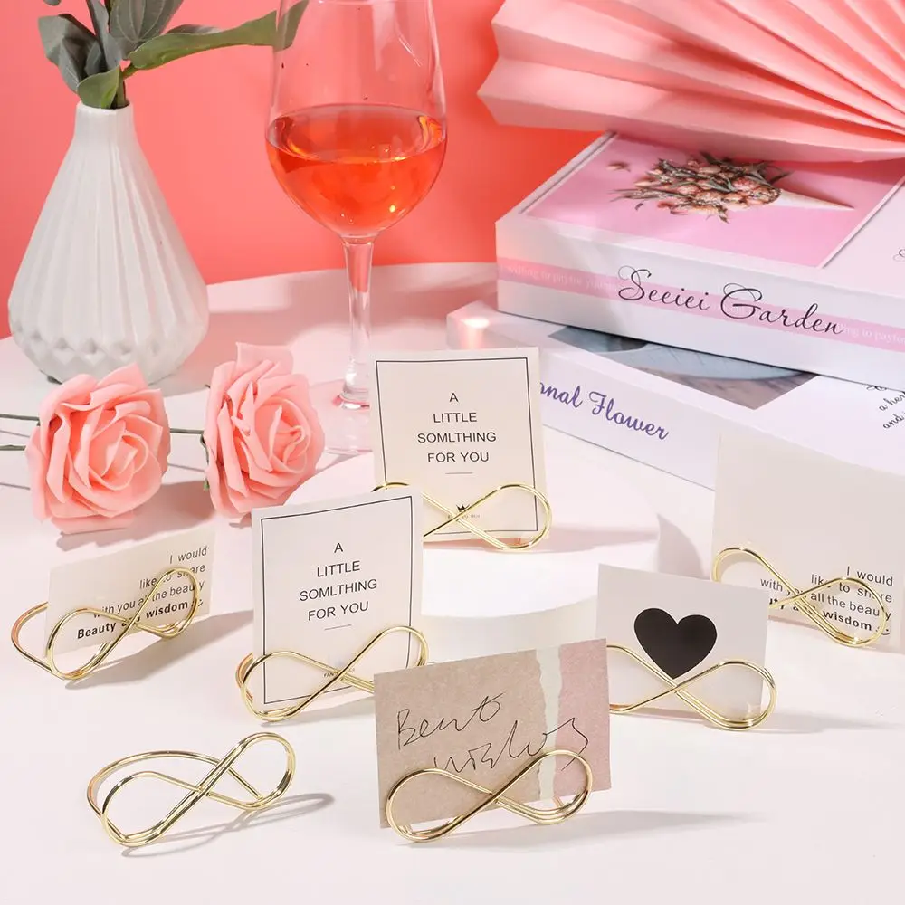 Metal Picture Card Stand Wedding Party Supplies Photo Clips Holder