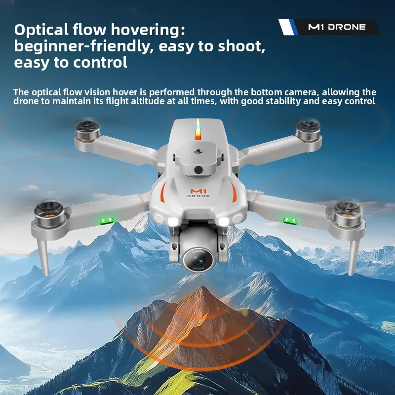 Détail des hélices et de la caméra du drone pliable sans balais avec double caméra HD et GPS.