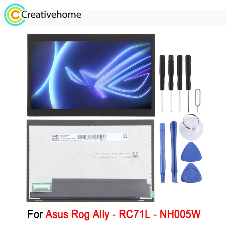 

7-дюймовый ЖК-экран для Asus Rog Ally-RC71L-NH005W, дисплей игровой консоли с дигитайзером, полный комплект, ремонт, замена, запасные части