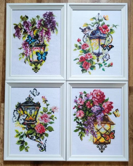 Light of inspiration cross stitch kit flowers 18ct 14ct 11ct cotton silk thread white fabric embroidery DIY handmade needlework cross stitch kit,embroidery hoop,cross stitch tools