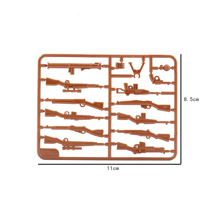 WWII Military Building Blocks Compatible Solider Figures Weapons Guns Gifts Equipment Accessories M4 AK47 Series MOC Mini Bricks – Detail 4
