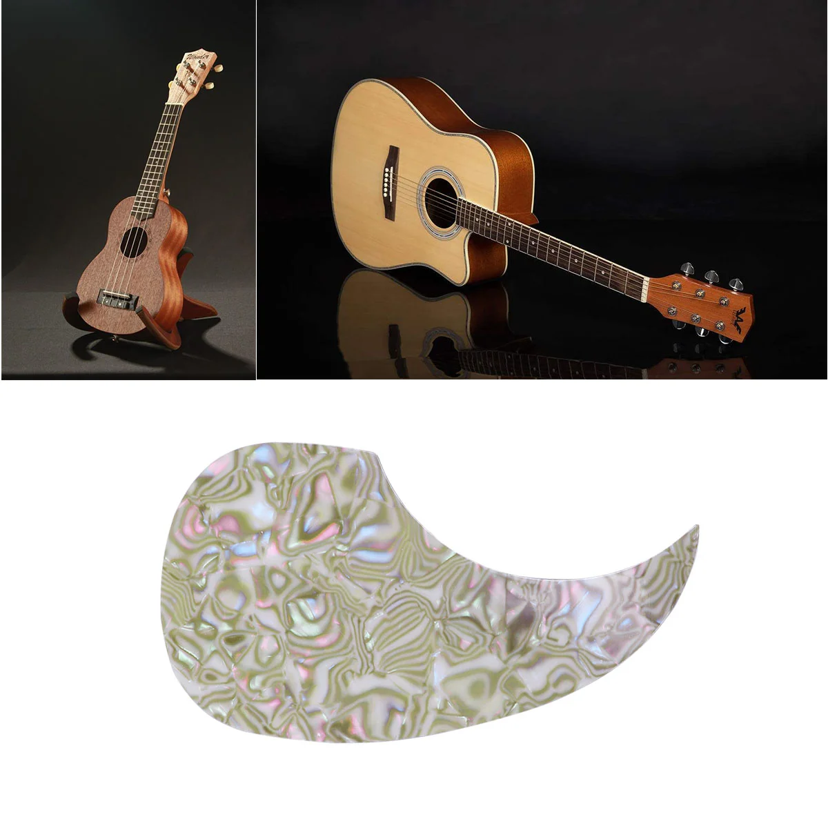 

Guitar Pickguard Water drop Shape Durable Anti-Scratch Self-adhesive Guard Plate Guitar Pick Guard Sticker