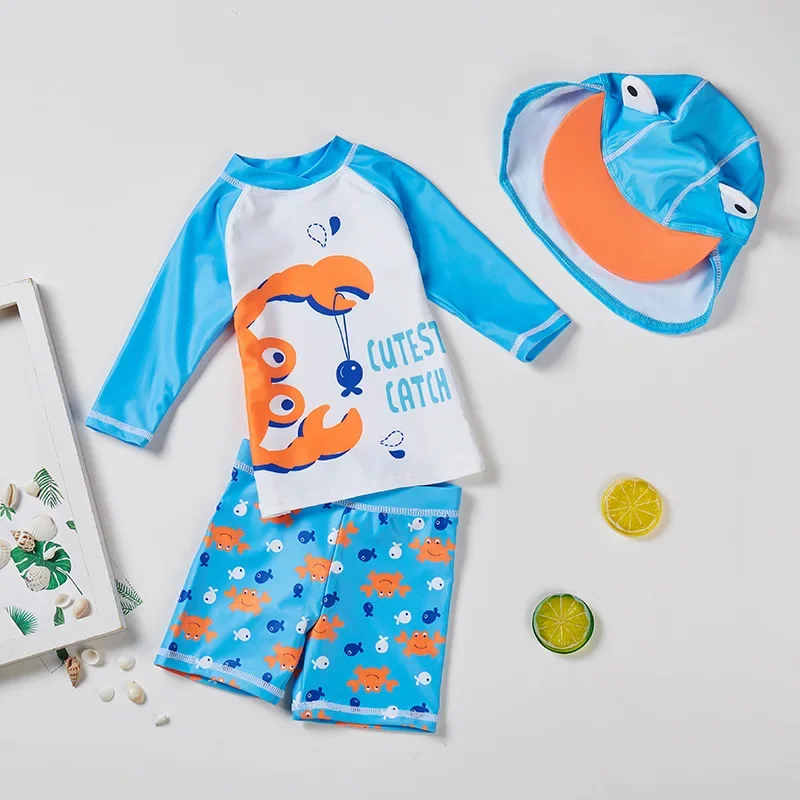 Cartoon Swimming Beachwear for Boys Sunscreen Quick-drying Children Split Swimsuit Korea Baby Swimming Trunks