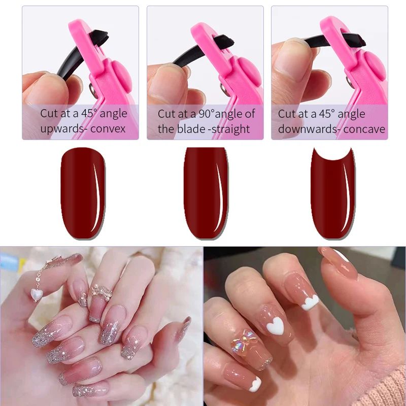 Professional Fake Nail Cutter Nail Clippers Straight Edge Acrylic Nail Clipper Tips Manicure Guillotine Cut False Nails 5