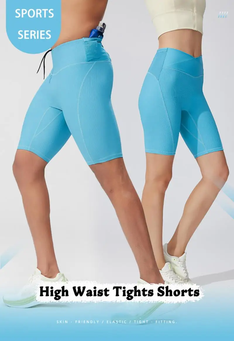 (S-2XL)Mens Quick Dry Compression Running Shorts High Waist Workout Bottoms with Mesh Back Multi-Pockets Fitness Traing Tights