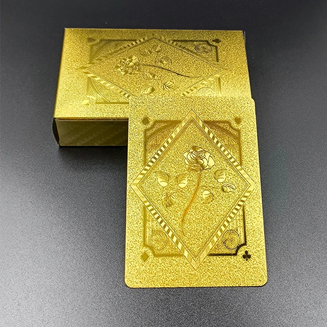 Color Black Gold Playing Card Game Card Group Waterproof Poker Suit Magic Dmagic Package Board Game Gift Collection 6