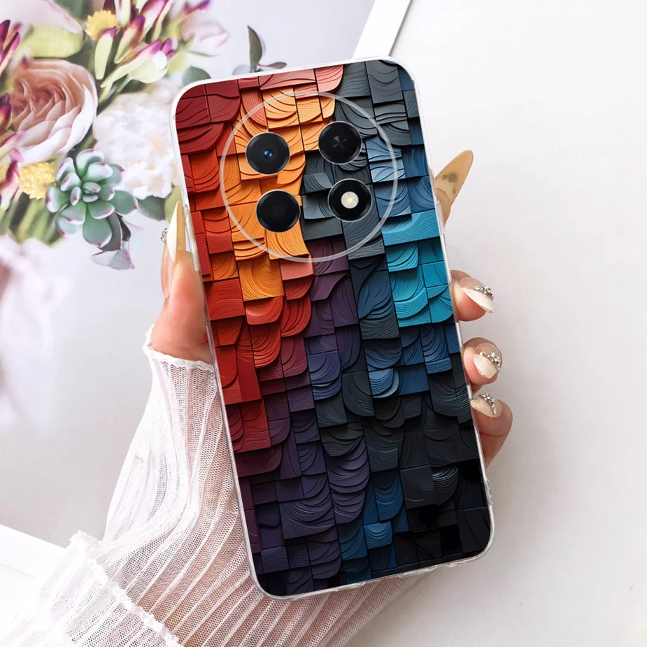 Cute Cat & Peacock Painted Soft Silicone Case - Enhanced Protective Cover
