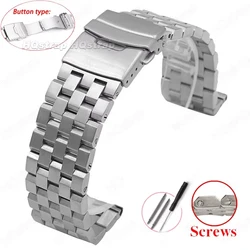 Premium Solid Stainless Steel Watch Strap with Tool Accessories for 26mm (Silver screw)