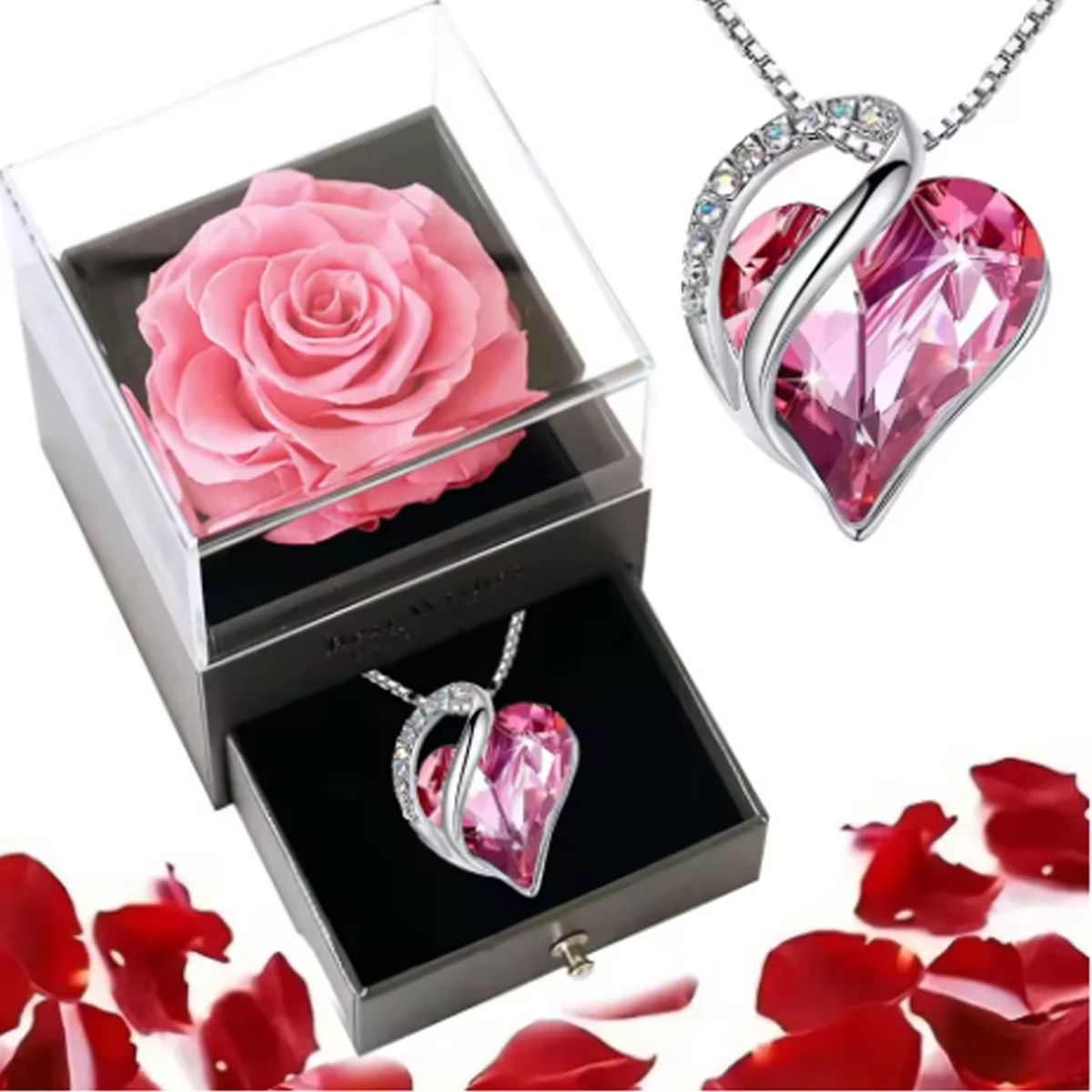 Ladies' Necklace Jewelry Gift Set,for Daily Wear, Gifting, Mother,Grandmother,Wife,Girlfriend Birthday Anniversary Romantic Gift - 3