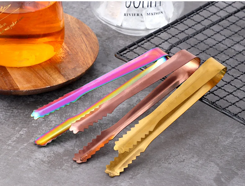 

Stainless Steel Ice Cube Clip Ice Tong Bread Food BBQ Clip Barbecue Clip Ice Clamp Tool Bar Kitchen Baking Accessories