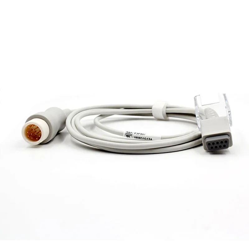 아날로그 SpO2 익스텐션 어댑터 케이블, COMEN NC8 NC12 C50 C60 8000E ECG 모니터와 호환 가능, 12 핀