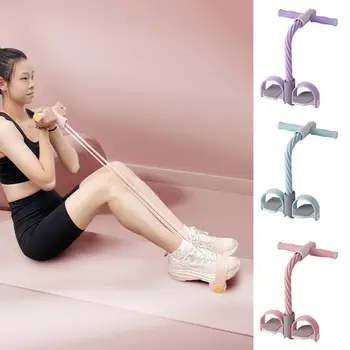 Pedal Puller Resistance Rope 6-Tube Yoga Pedal Puller Fitness Tension Rope Multifunctional Stretching Sit-up Exercise Equipment 2