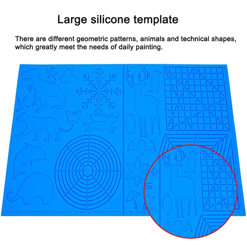 Kids 3D Printing Pen Silicone Design Pad Basic Template 2 Silicone Finger Caps Excellent DIY 3D Pen Drawing 3d printing pen