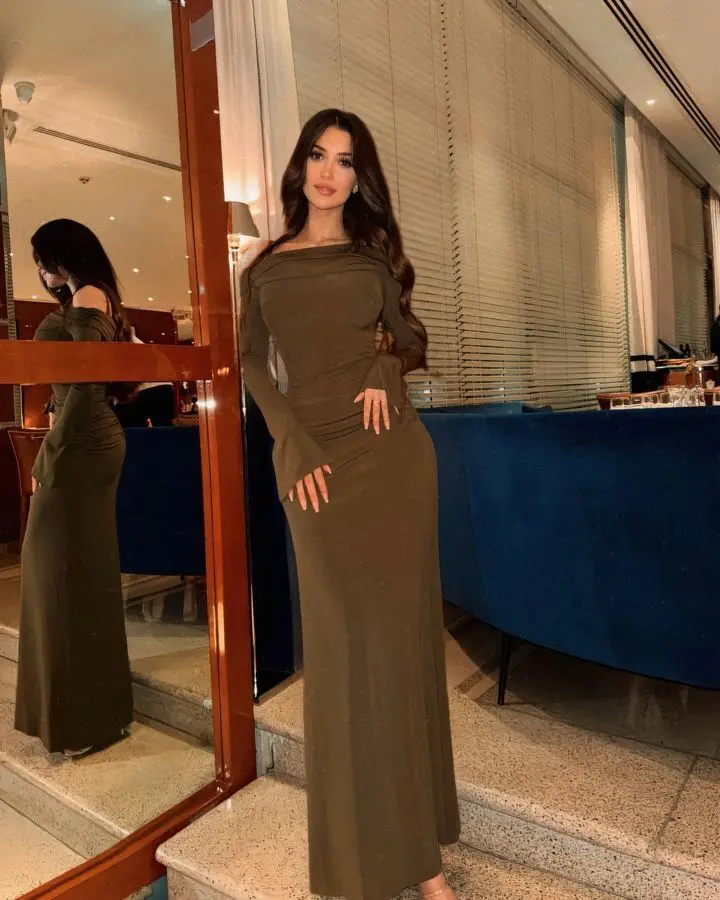 Elegant Long Sleeved Bodycon Party Evening Dress For Women Double Layered Tight Female Vestido Autumn New Clothing