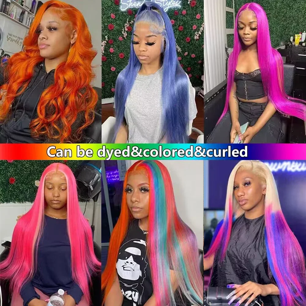 13x6 13x4 HD Transparent 613 Blonde Lace Frontal Human Hair Wigs 30 36 Inch Brazilian Straight 13x4 Lace Front Wigs For Women