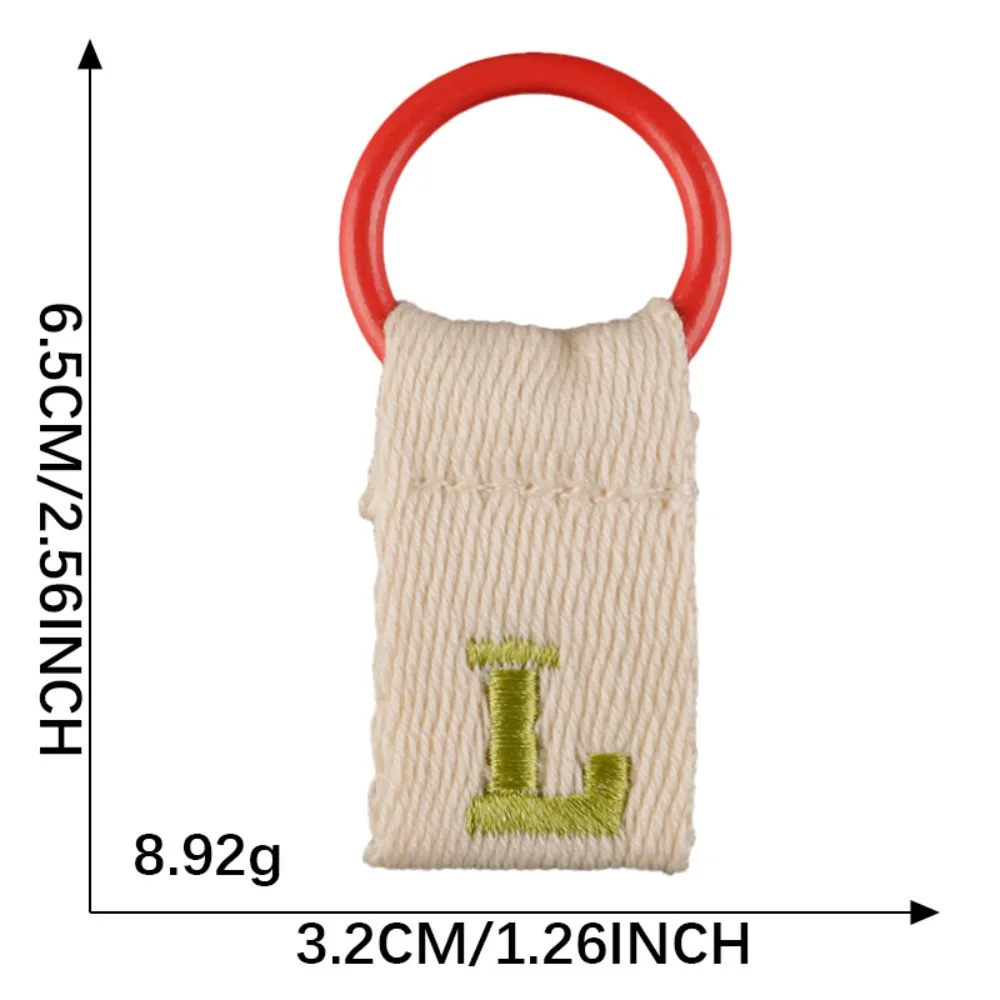 Alphabet Embroidered Key Organizer with Key Ring & Waist Buckle - Stylish Business Key Holder