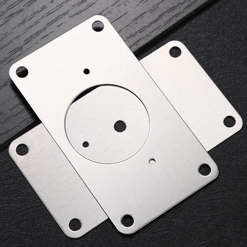 Cabinet Stainless Steel Hinge Fixing Plate 2 Piece Wardrobe Door Side Panel Hinge Repair