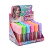 24Pcs Rose Flower Lip Gloss Color Change Natural Moisturizing Lip Gloss  Girls Lip Oil Kawaii Lips Makeup Wholesale 4