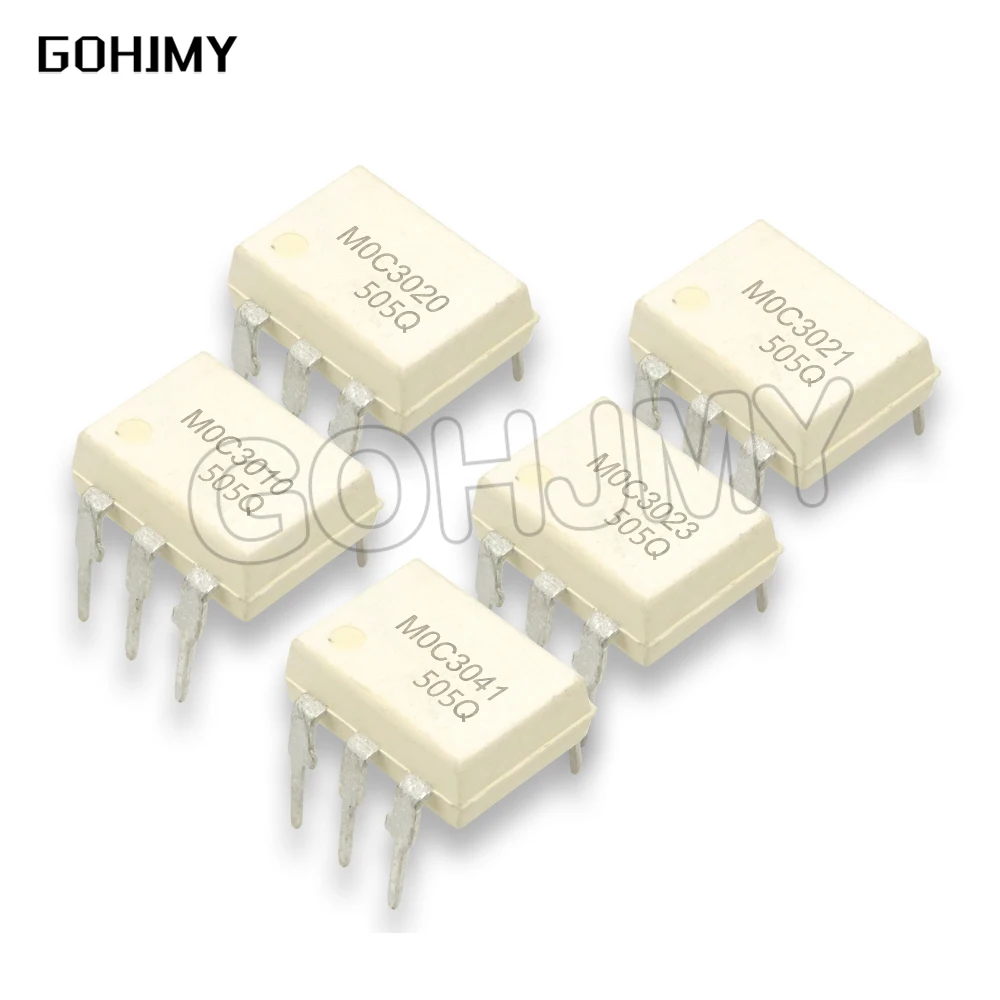 10PCS-MOC3010-MOC3020-MOC3021-MOC3022-MOC3023-MOC3041-MOC3043-MOC3052 ...