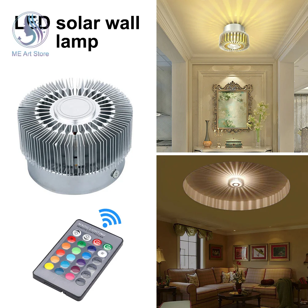 3W LED Wall Light RGB Effect Lamp Sunflower Projection Light AC 85-265V Aisle Corridor Decorative Ceiling For Home Decor