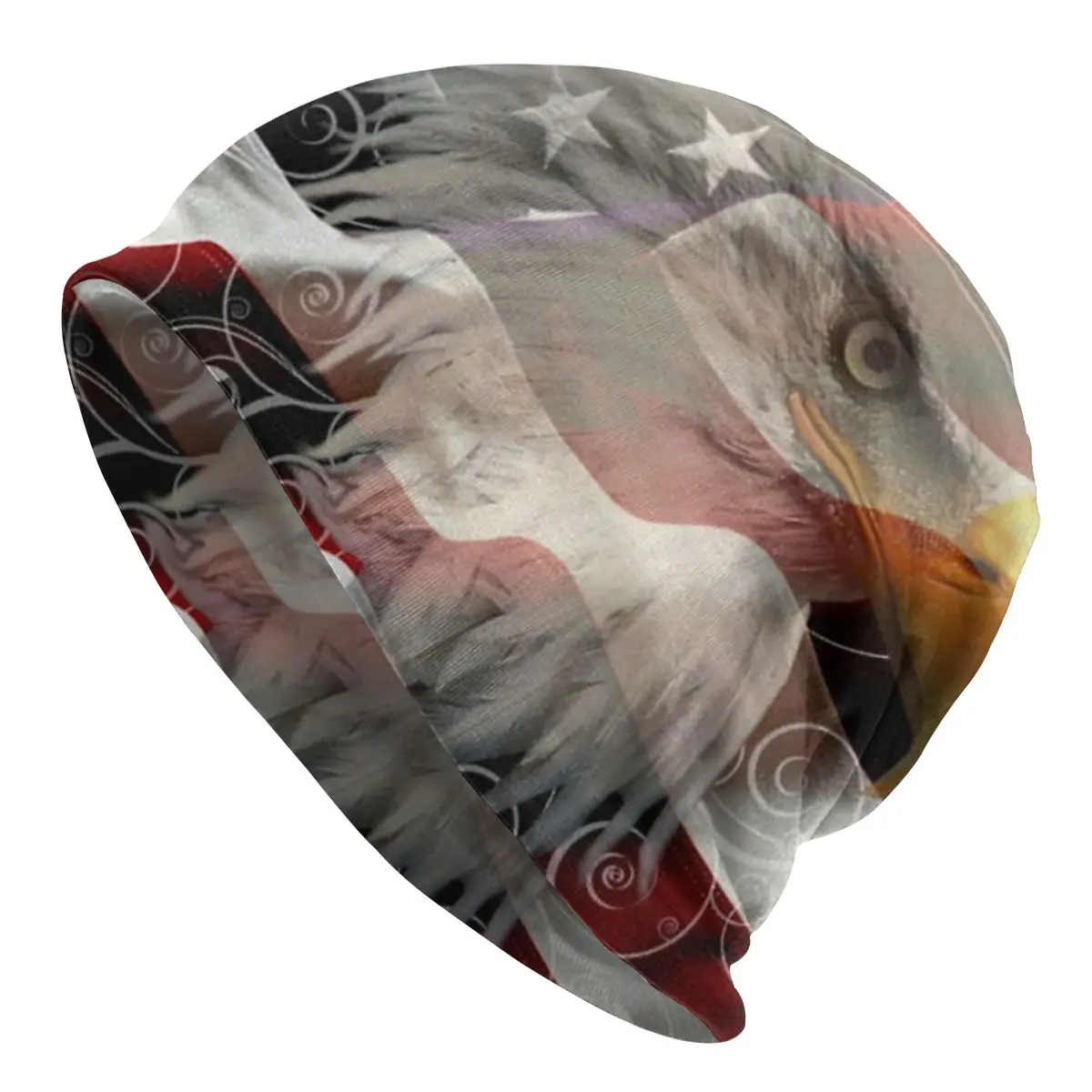 Вязаная шапка с американским флагом орела дышащая теплая Повседневная шапочка