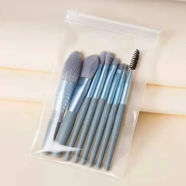 Mini Makeup Brush Set, Professional Beauty Cosmetic Tool, Sombra, Corretivo, Pó solto, Mistura, Bonito, 8Pcs 5