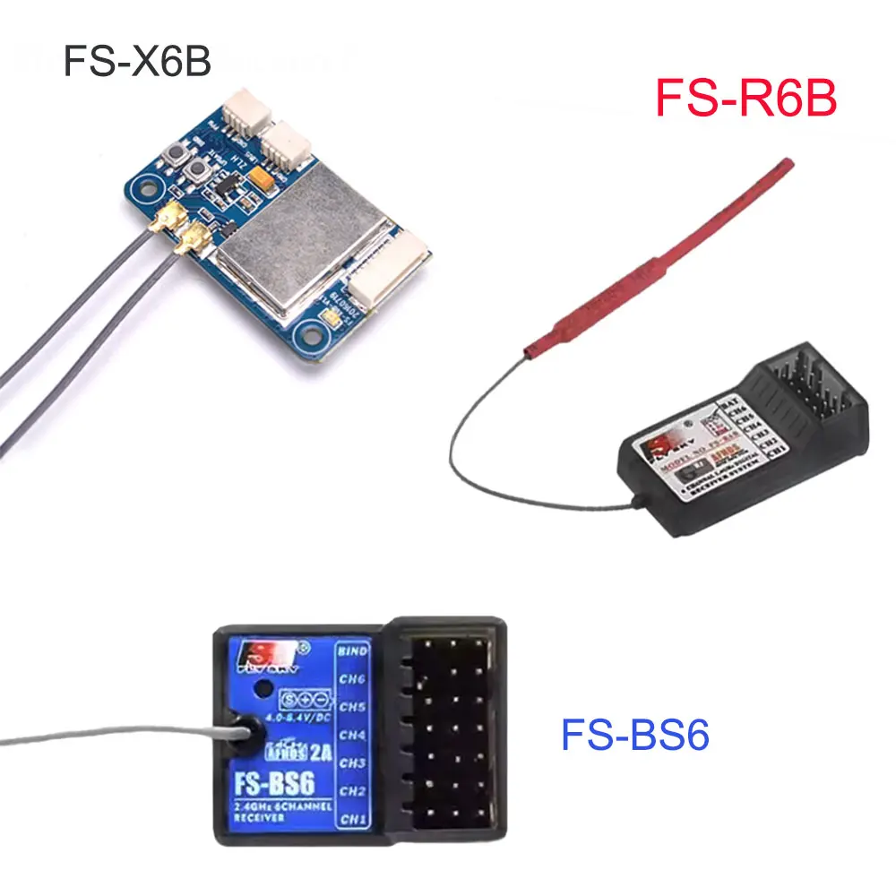 Flysky RC Receiver FS-R6B FS-X6B FS-BS6 for RC Car Airplane Drone ...