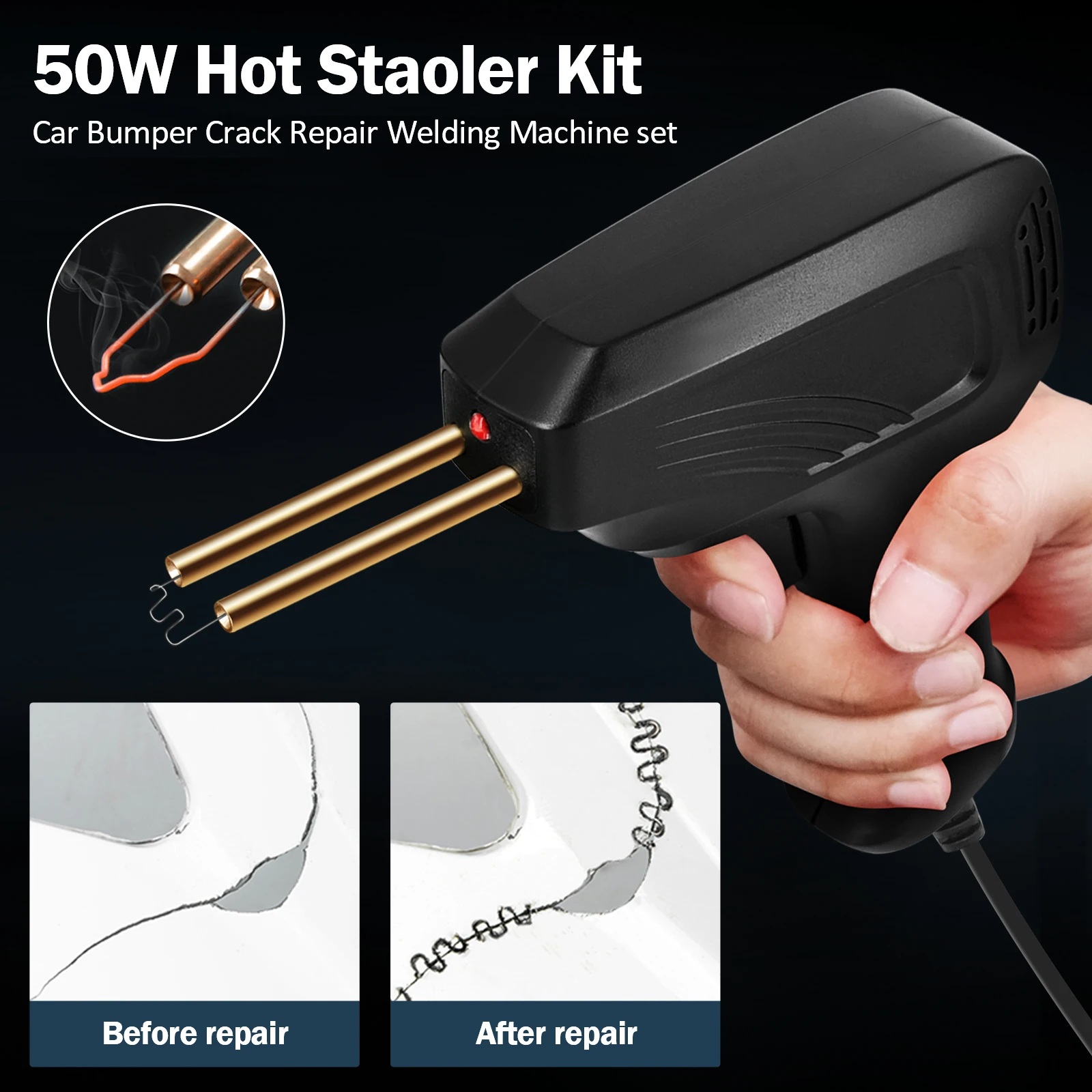 

Hot Stapler Plastic Welding Machine Heat Gun Plastic Welding Machine Soldering Iron For Plastic Staples Bumper Repair Car Tool