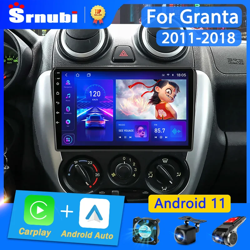 Srnubi Android 12 2 Din Car Radio for LADA Granta Sport 2011 - 2018 ...