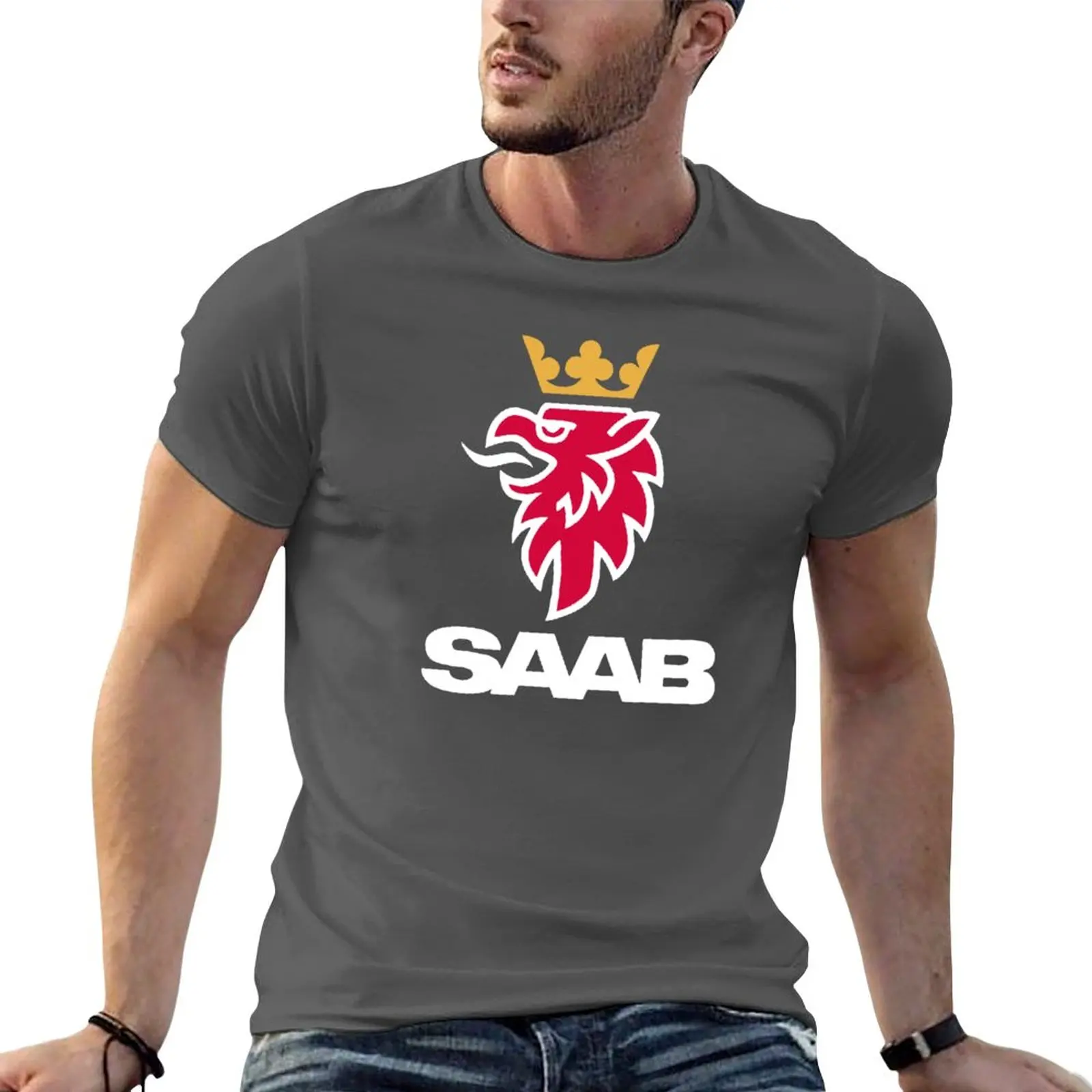 

New Saab Logos T-Shirt boys white t shirts hippie clothes mens tall t shirts