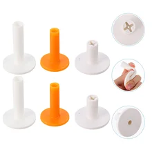 

6pcs Practice Mat Golfs Rubber Tees Portable Holder for Backyard Home
