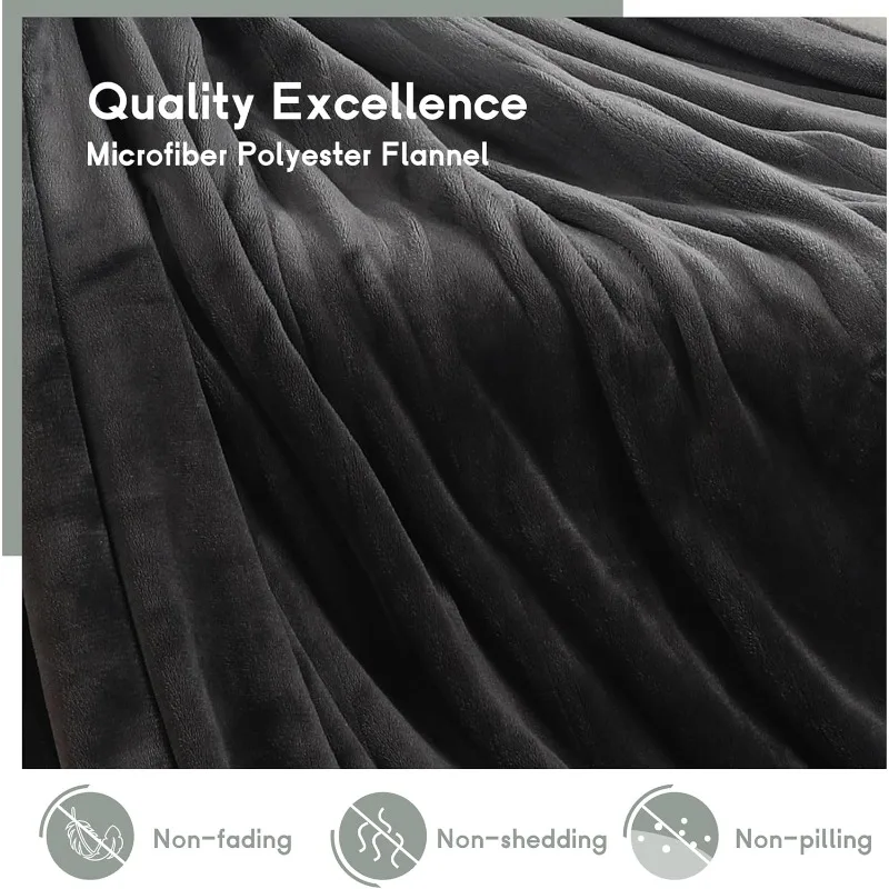 Heated Blanket Electric Throw 50''x60'', 3 Hour Auto Shut-Off 5 Heating Levels Small Warm Soft Flannel Electric