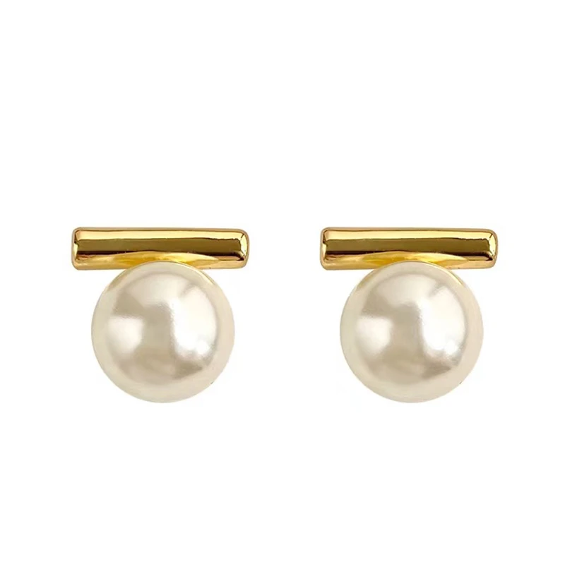 New French Minimalist Grey Imitation Pearl Pendant Earrings 2025 Fashion Jewelry Daily Wear Accessories for Girls Women‘s Party - Image 6