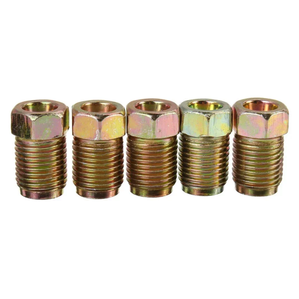 20pcs Car Brake Line Fittings Set For 3/16" Tube Inverted Flares Metric End Union Nuts 10mm X1mm Male Nuts Car Accessories