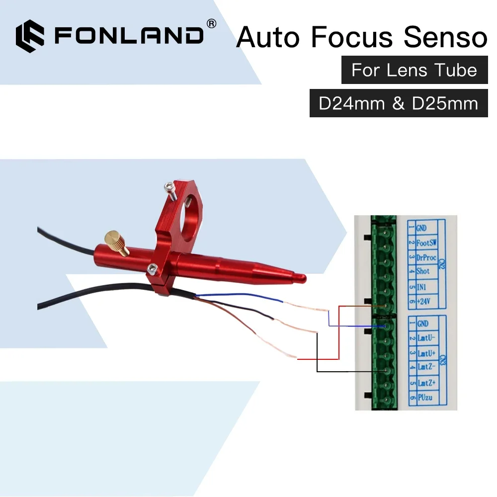 Fonland auto focus sensor Z-Axis for automatic motorized up down table CO2 laser engraving cutting machine laser machine spare parts