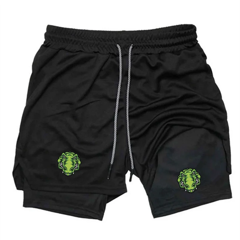 Shorts d'entraînement de basketball 2 en 1, shorts de sport à double couche, shorts de fitness, pantalon d'entraînement, jogging, vêtements de sport pour hommes