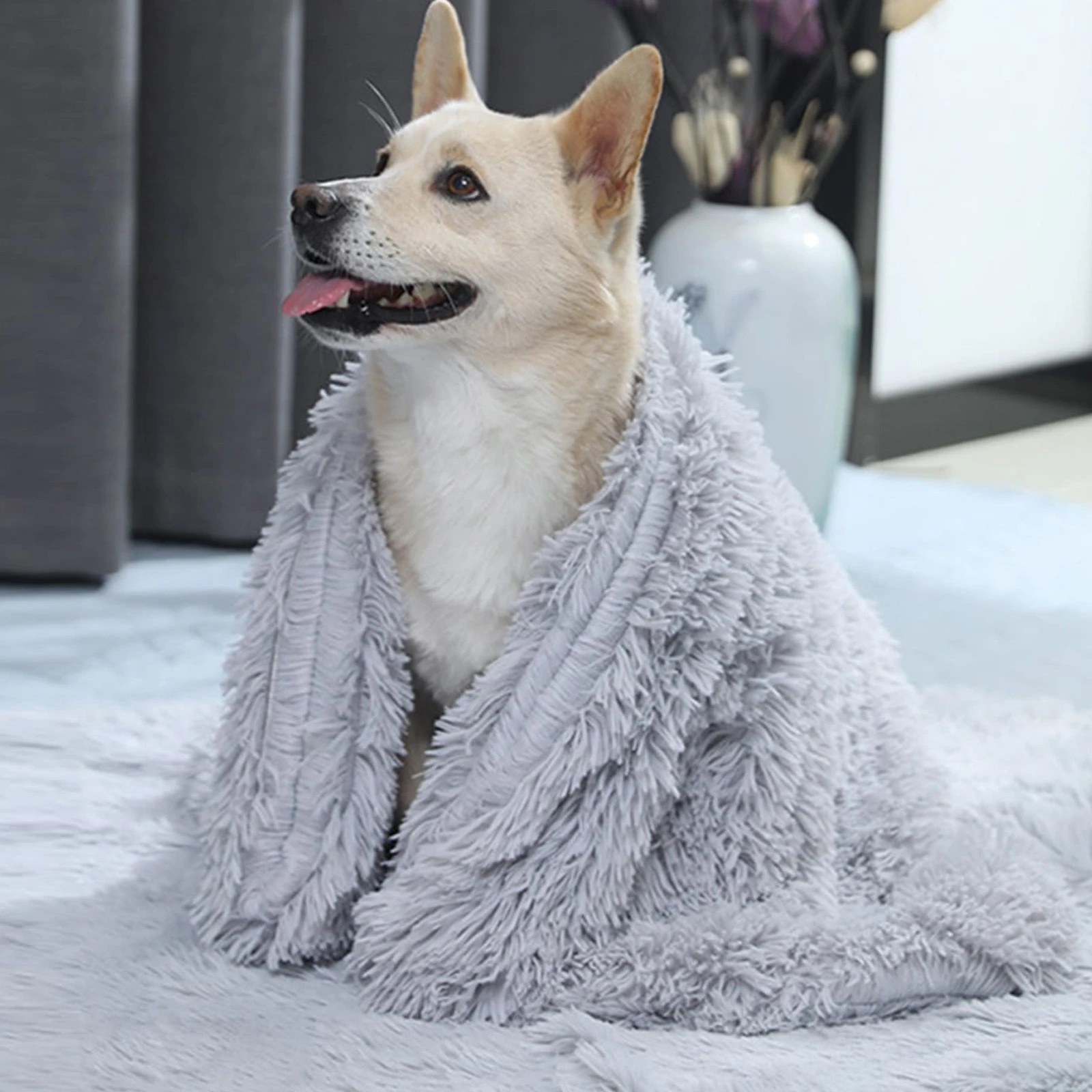 Dog Blanket. Fluffy Plush Blanket For Cat. Soft And Warm Pet 100％品質