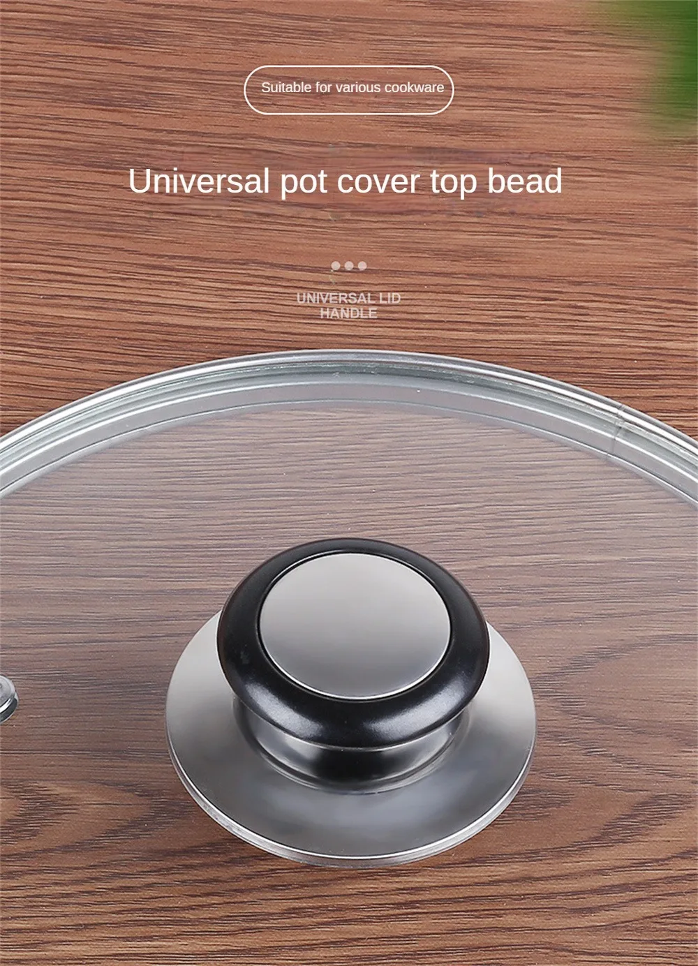 Description Picture 6 of itemReplacement Knob Handle For Glass Lid Knob Handle Stainless Steel Pot Pan Cover Cookware Handle Accessories Kitchen Tools