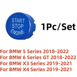 Engine Start Stop Button Cover - Premium Auto Accessory (Blue)