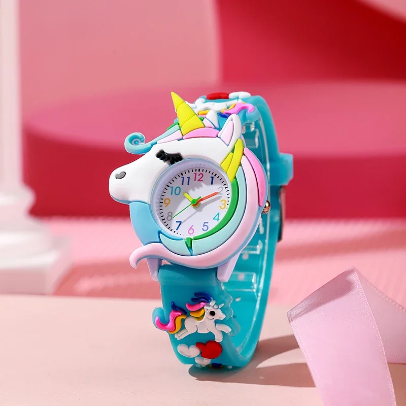 New Fashion Unicorn Watches Saturn Rainbow Meteor Quartz Wristwatch Casual Cartoon Children Silicone Watch Love Relogio Feminino 3