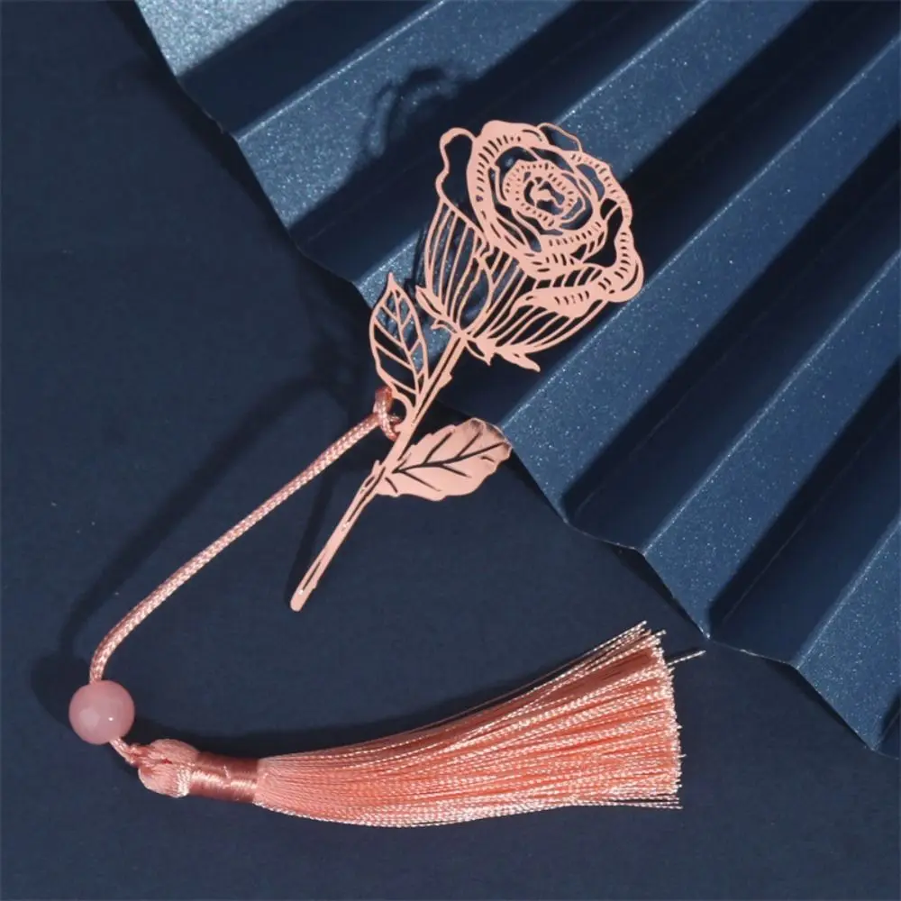 Apricot Leaf Book Lovers Birthday Gift Book Paginator Page Marker Hollowed Leaf Flower Bookmark Metal Reading Bookmark Metal Bookmark
