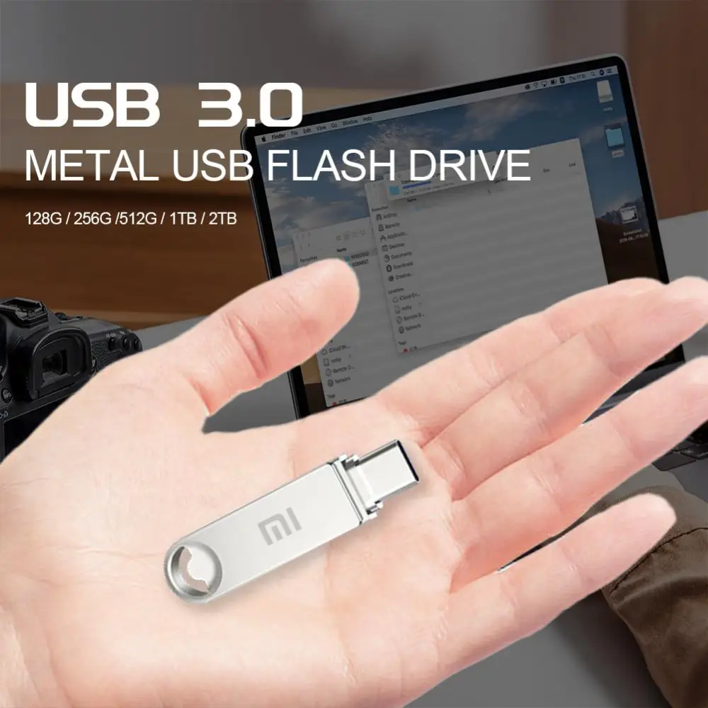 Xiaomi TYPE-C USB Flash Drive 128GB 2TB USB3.0 1TB Waterproof Pendrive Memory Disk For Iphone 15 Pro Max