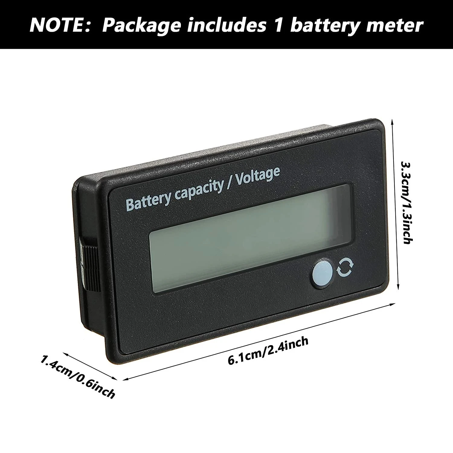 DC 12V 24V 36V 48V 72V Lead Acid Lithium Battery Capacity Voltage Meter with Alarm Gauge Indicator Battery Indicator Monitors 4