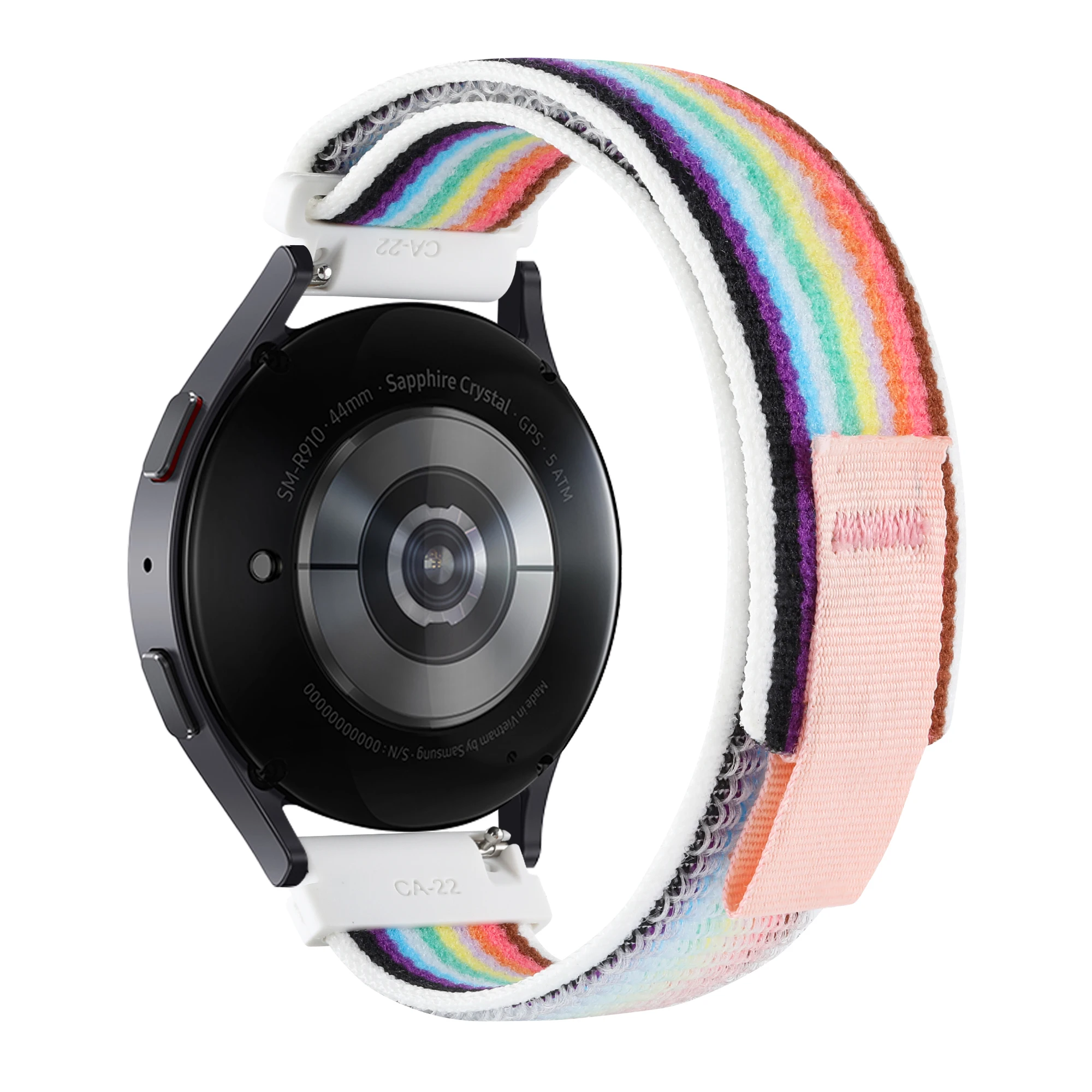 Nylon Loop Watch Strap, 22/20mm Adjustable Bracelet, Compatible with Garmin and More