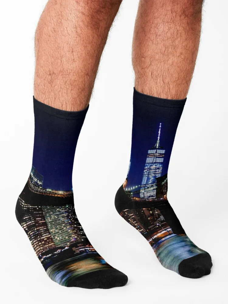 new york skyline manhattan Socks socks for men cotton 100% Golf socks Toe sports socks golf Man Socks Women's