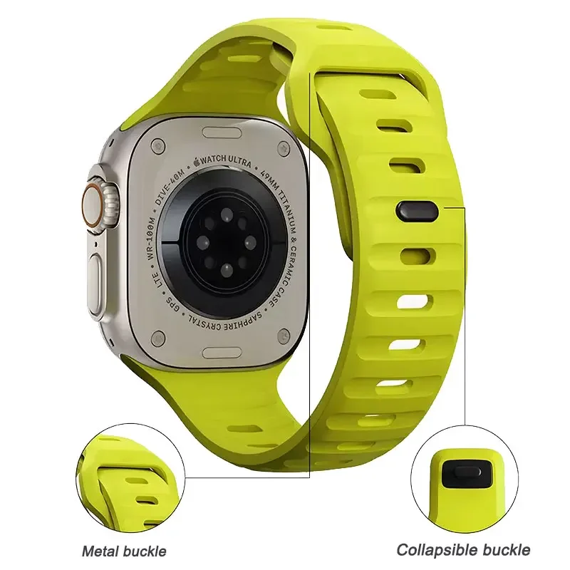 Premium Silicone Sport Watch Band - Versatile and Durable Bracelet