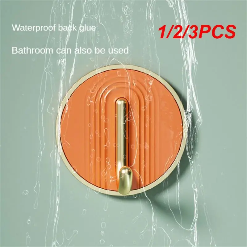 1/2/3PCS Punch-free Sticky Hook A Variety Of Colors Stable Toilet Hook Door Gold-plated Healthy Material