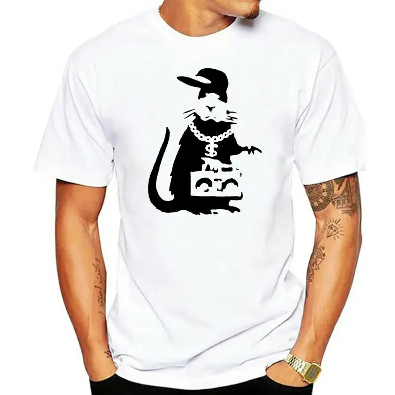 Banksy Hood Blaster Rat Graffiti T Shirt Street Art Retro Vintage London Uk