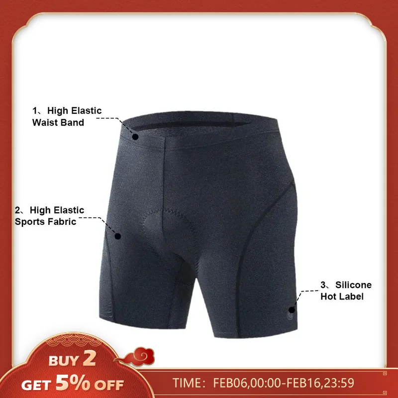 MenCyclingUnderwearBelgiumHighElasicSpongePadShockproofMtb