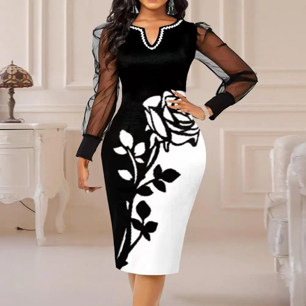 

Material: This women's dress is made of polyester fiber, which is highly elastic and the fabric is soft and comfortable. Pairing